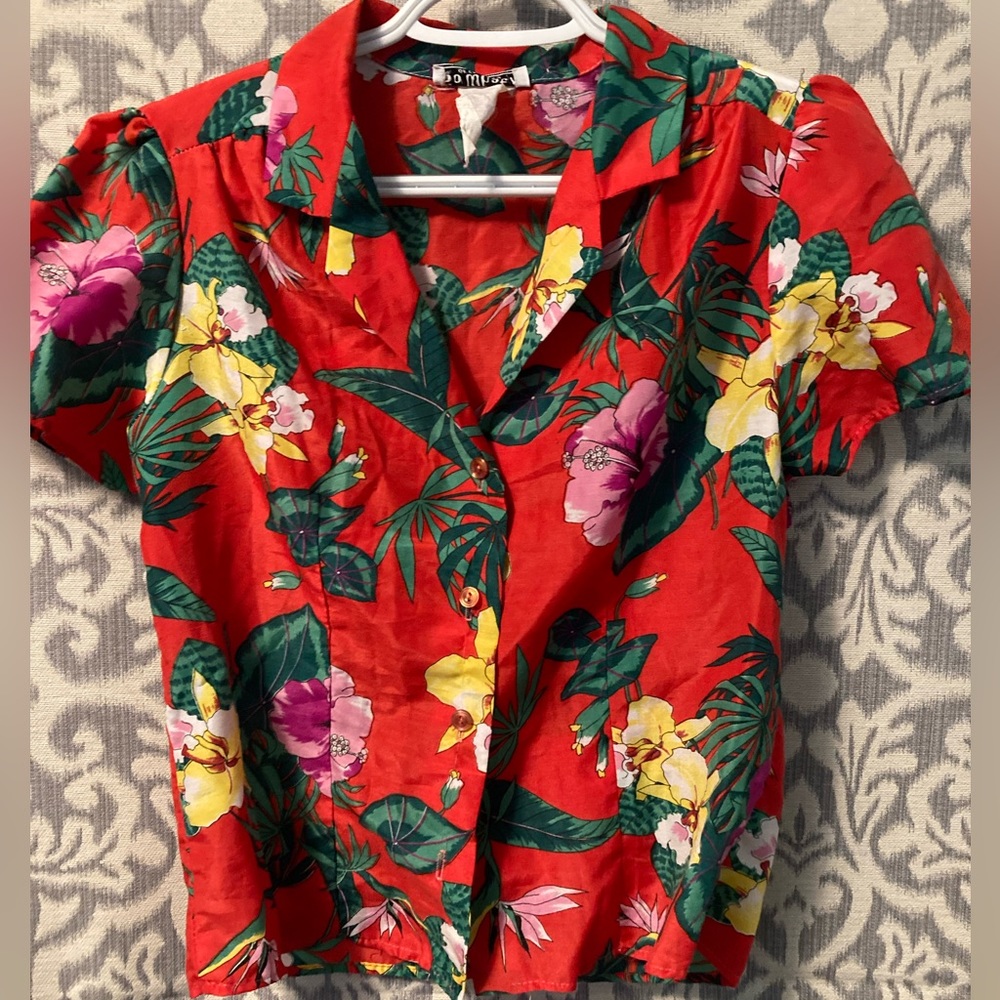 Vintage Red Hawaiian Shirt